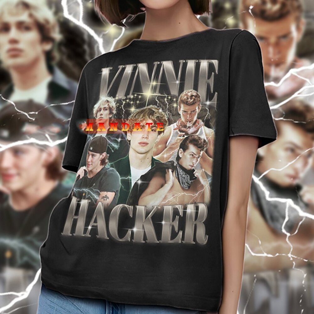 Vinnie Hacker Vintage Shirt Retro 90s Style Fan Tee New Arrival